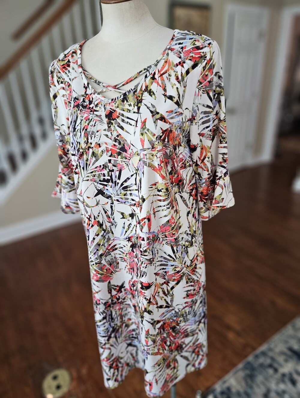 Tacera Tropical Dress Medium